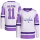 Authentic Men's Jeff Halpern White/Purple Washington Capitals Hockey Fights Cancer Primegreen Jersey