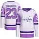 Authentic Men's Michael Sgarbossa White/Purple Washington Capitals Hockey Fights Cancer Primegreen Jersey