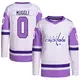 Authentic Youth Leon Muggli White/Purple Washington Capitals Hockey Fights Cancer Primegreen Jersey